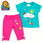 Miami Pajama Set for Girls’ 100% Cotton – Colorful Kids’ Printed Sleepwear
