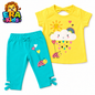 Miami Pajama Set for Girls’ 100% Cotton – Colorful Kids’ Printed Sleepwear