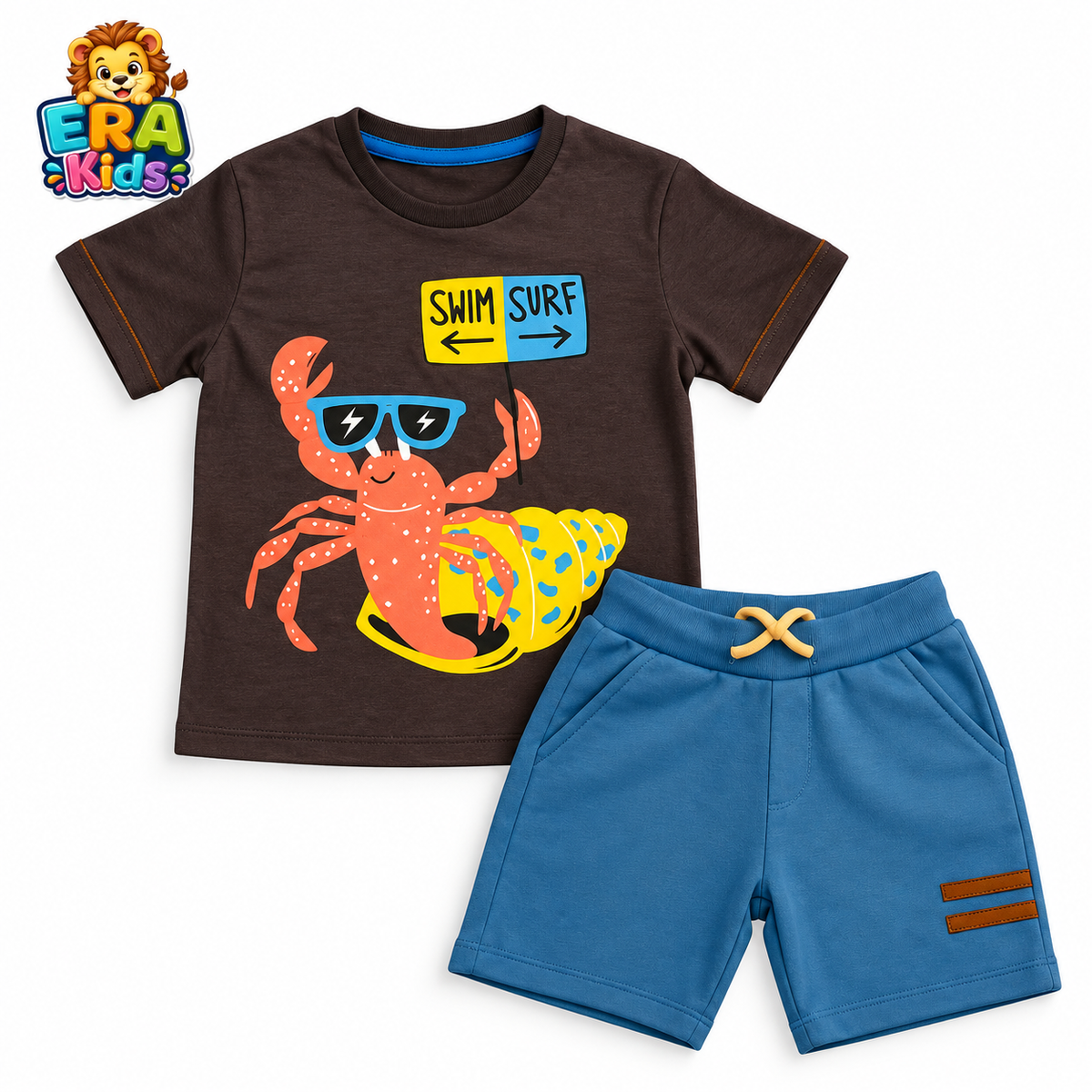 Scorpion Set for Boys 100% Cotton Summer Outfit Set – Graphic T-Shirt & Shorts