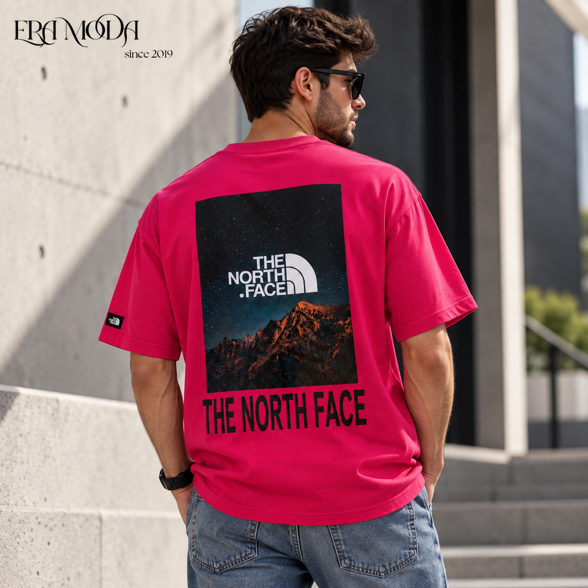 The North Face Pink Oversized Cotton T-Shirt