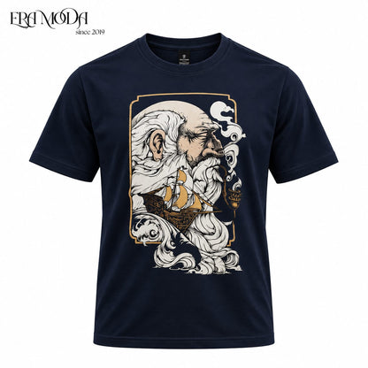 Men’s Wiseman Slim-Fit Cotton T-Shirt – Premium Graphic Print